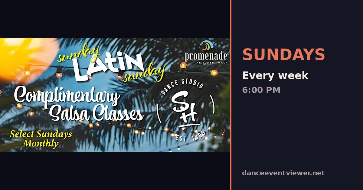 Promenade Sunday - Latin Sunday flyer