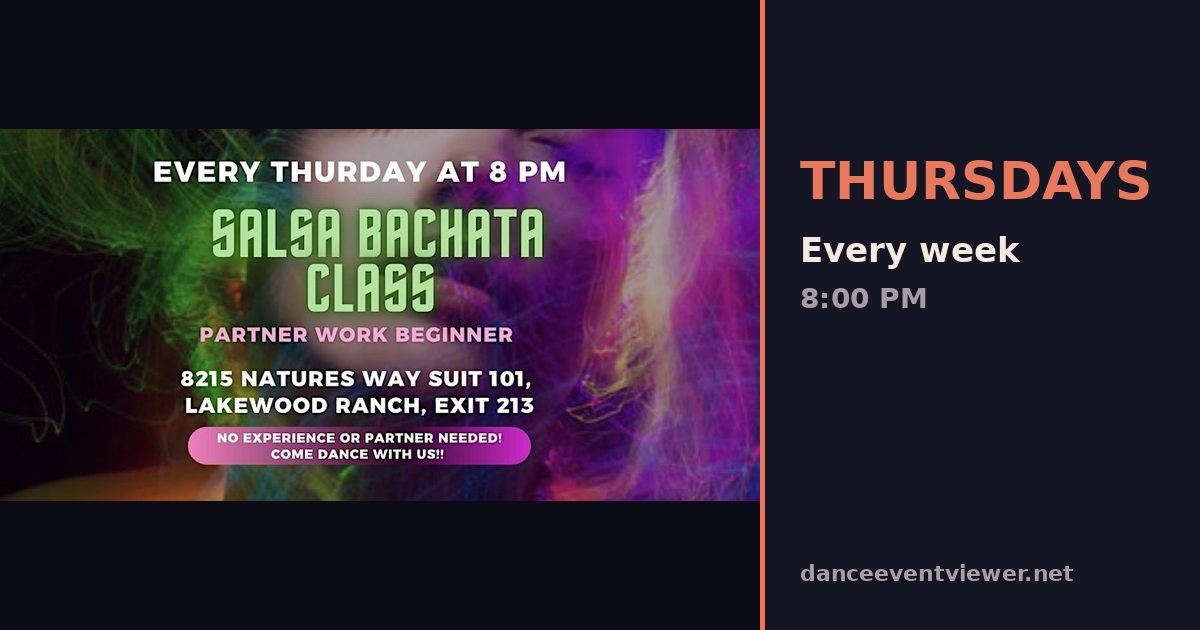 Salsa & Bachata Social Dancing Class (Impulse Dance Company) flyer