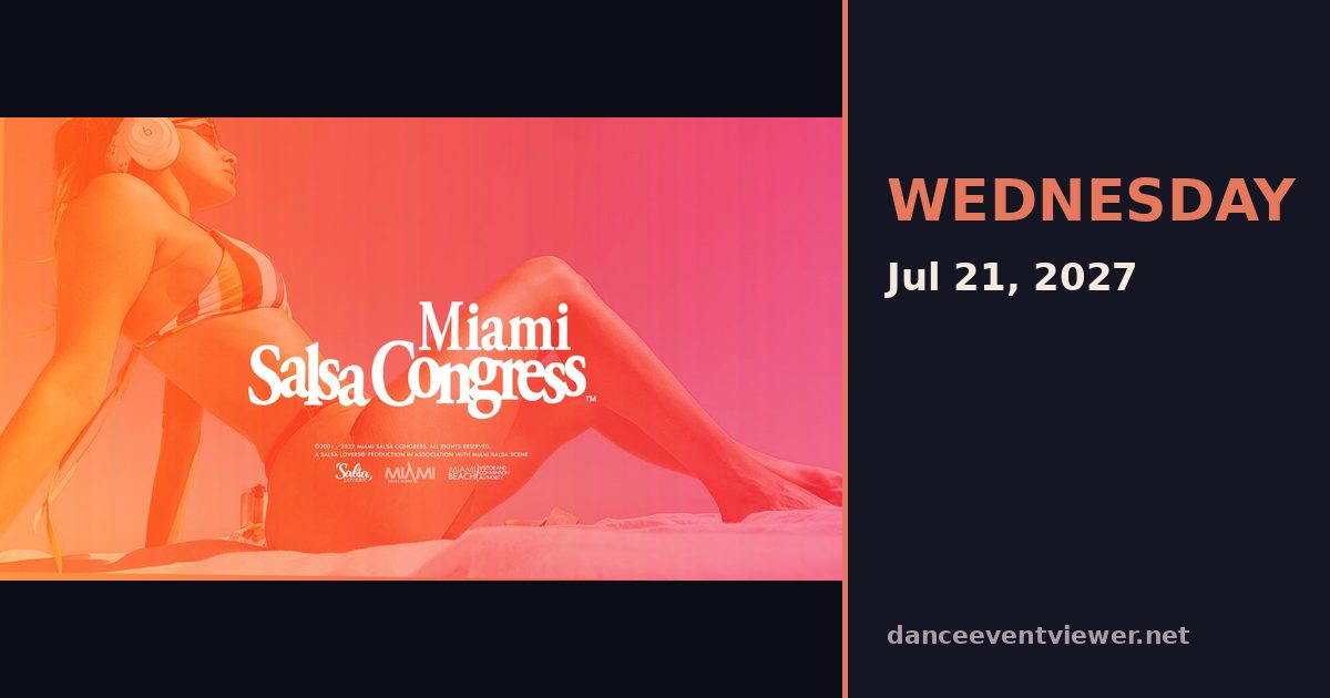 Miami Salsa Congress 2027 flyer