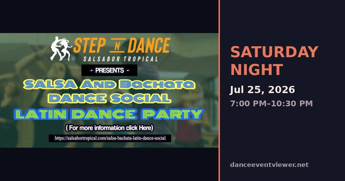 Salsa & Bachata Latin Dance Social Party flyer