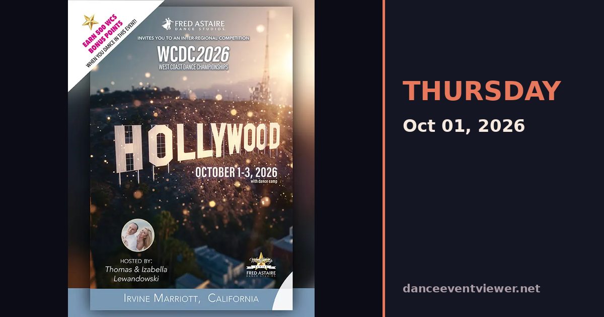 West Coast Dance Championships 2026 flyer