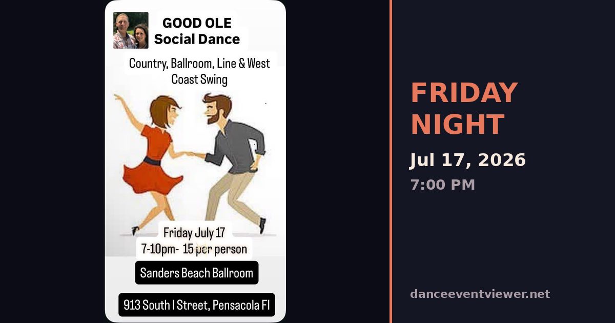 Good Ole Social Dance flyer