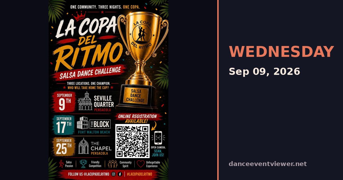 La Copa Del Ritmo – Salsa Dance Challenge (Seville Quarter, Pensacola) flyer