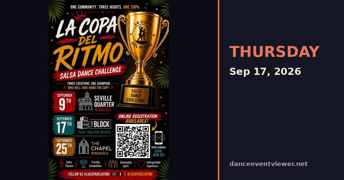 La Copa Del Ritmo – Salsa Dance Challenge (The Block, Fort Walton Beach) flyer
