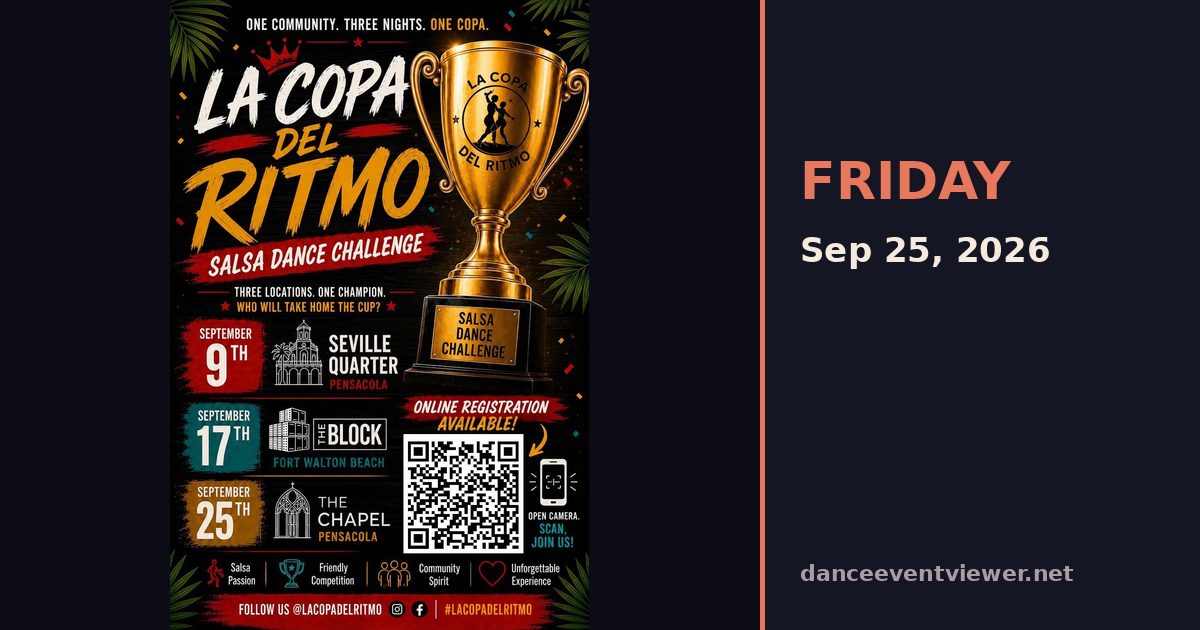La Copa Del Ritmo – Salsa Dance Challenge (The Chapel, Pensacola) flyer