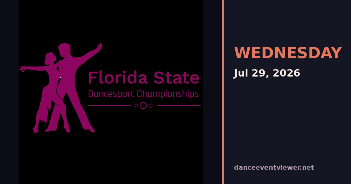 Florida State DanceSport Championships flyer