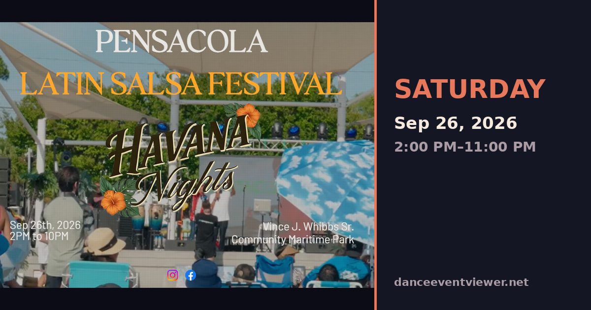 Pensacola Latin Salsa Festival flyer