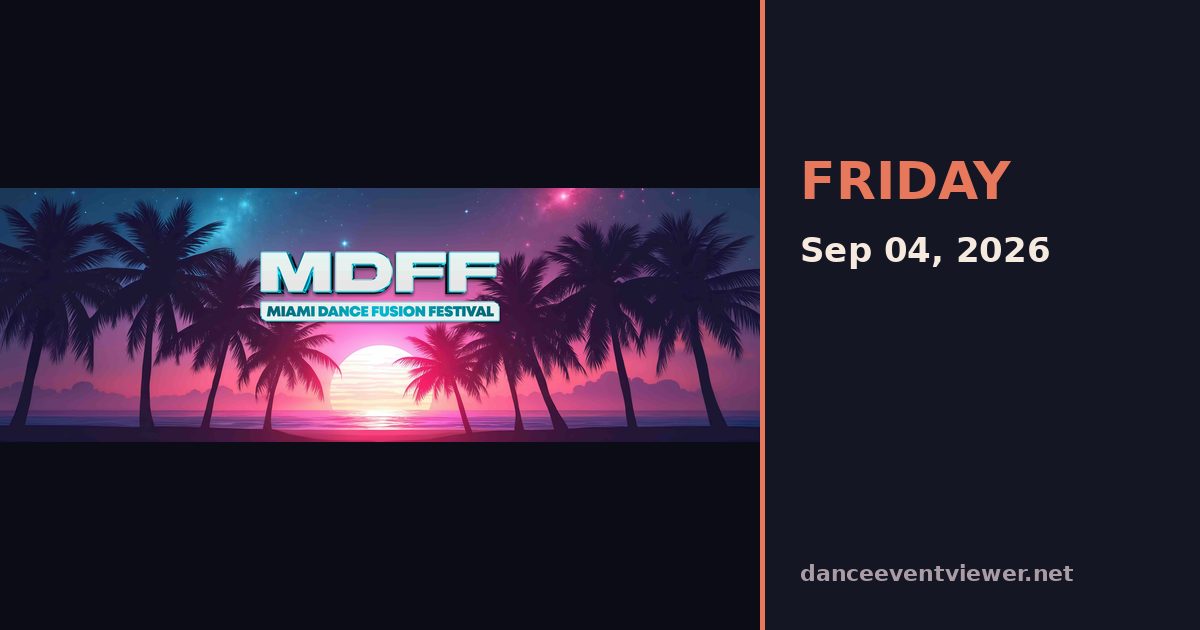 Miami Dance Fusion Festival 2026 flyer