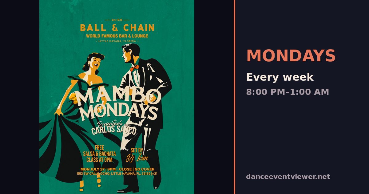 Mambo Mondays flyer