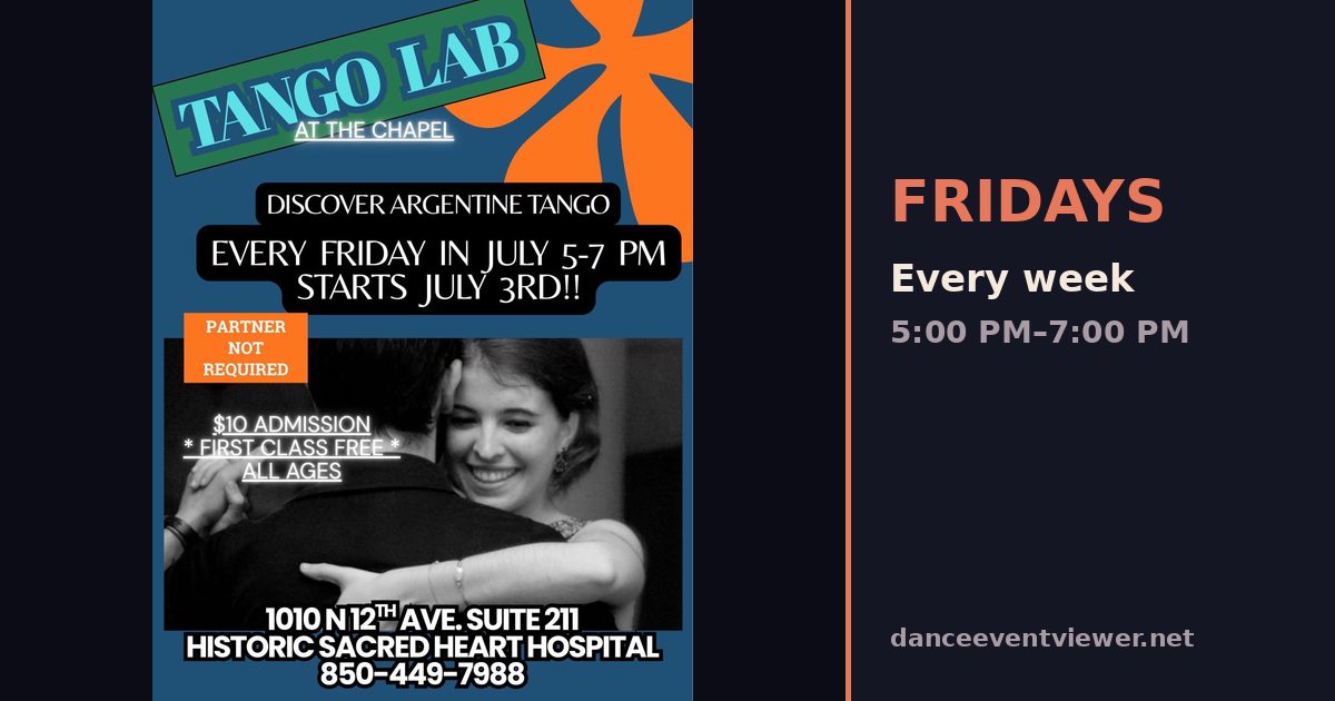 Tango Lab at The Chapel flyer