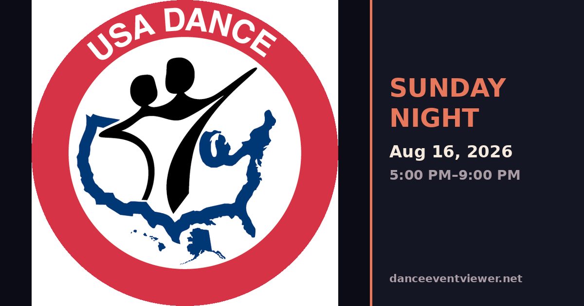 USA Dance Youngstown Warren Chapter Dance at Historic Avon Oaks Ballroom flyer