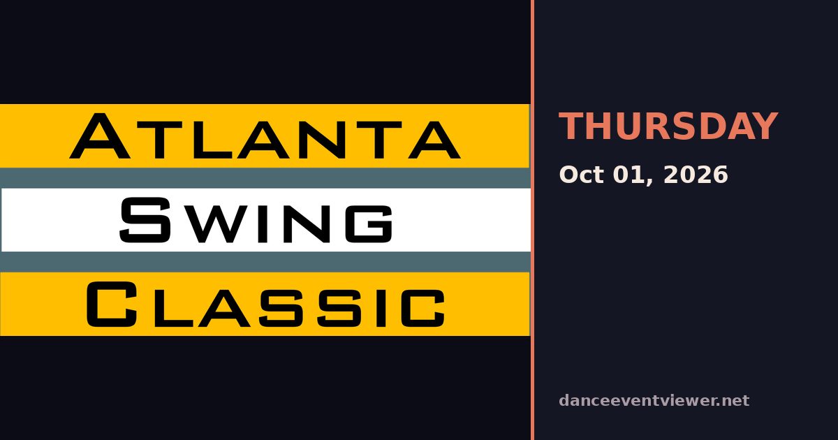Atlanta Swing Classic flyer