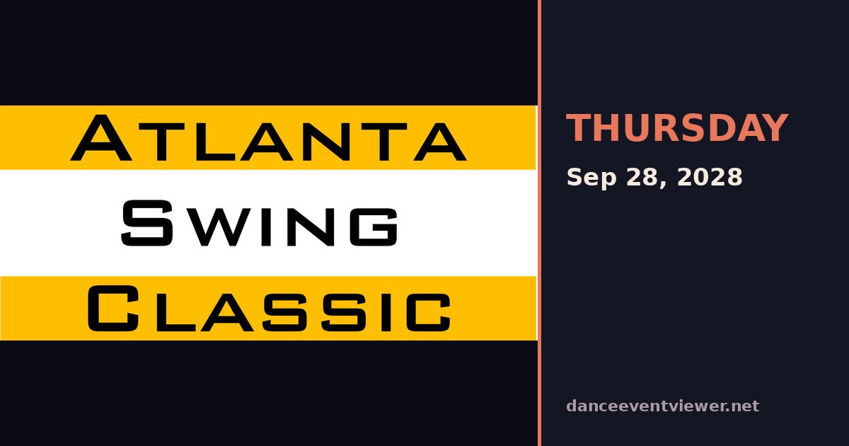 Atlanta Swing Classic flyer