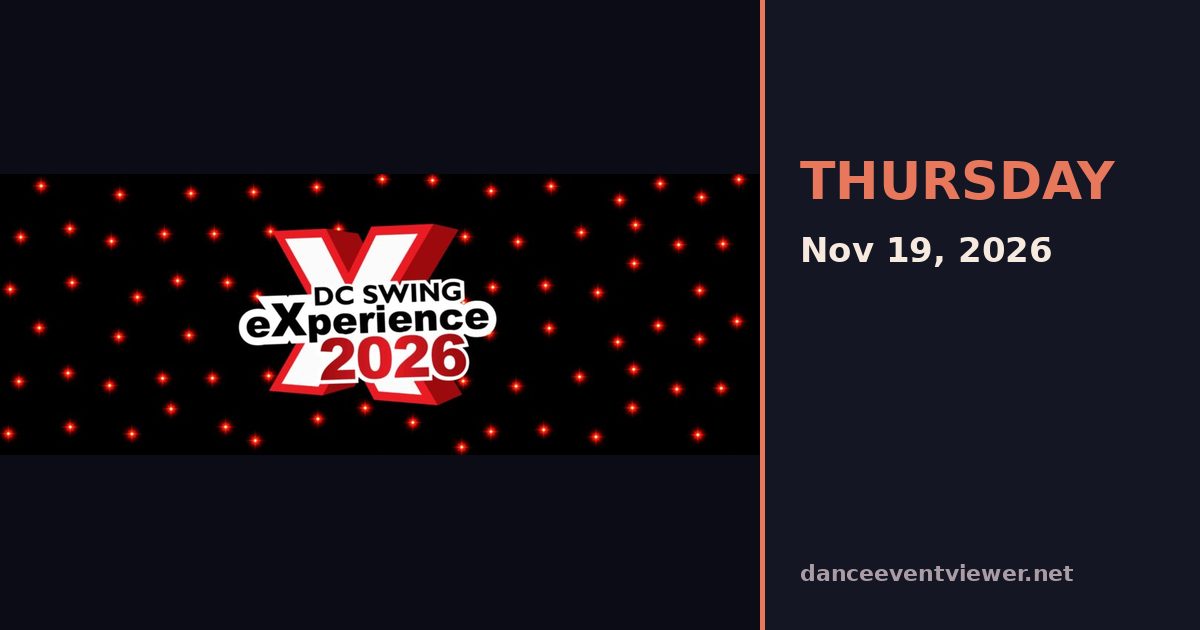 DC Swing eXperience (DCSX) flyer
