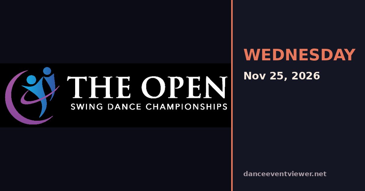 The Open Swing Dance Championships flyer