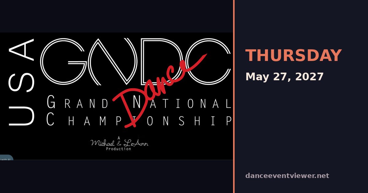 USA Grand National Dance Championships flyer