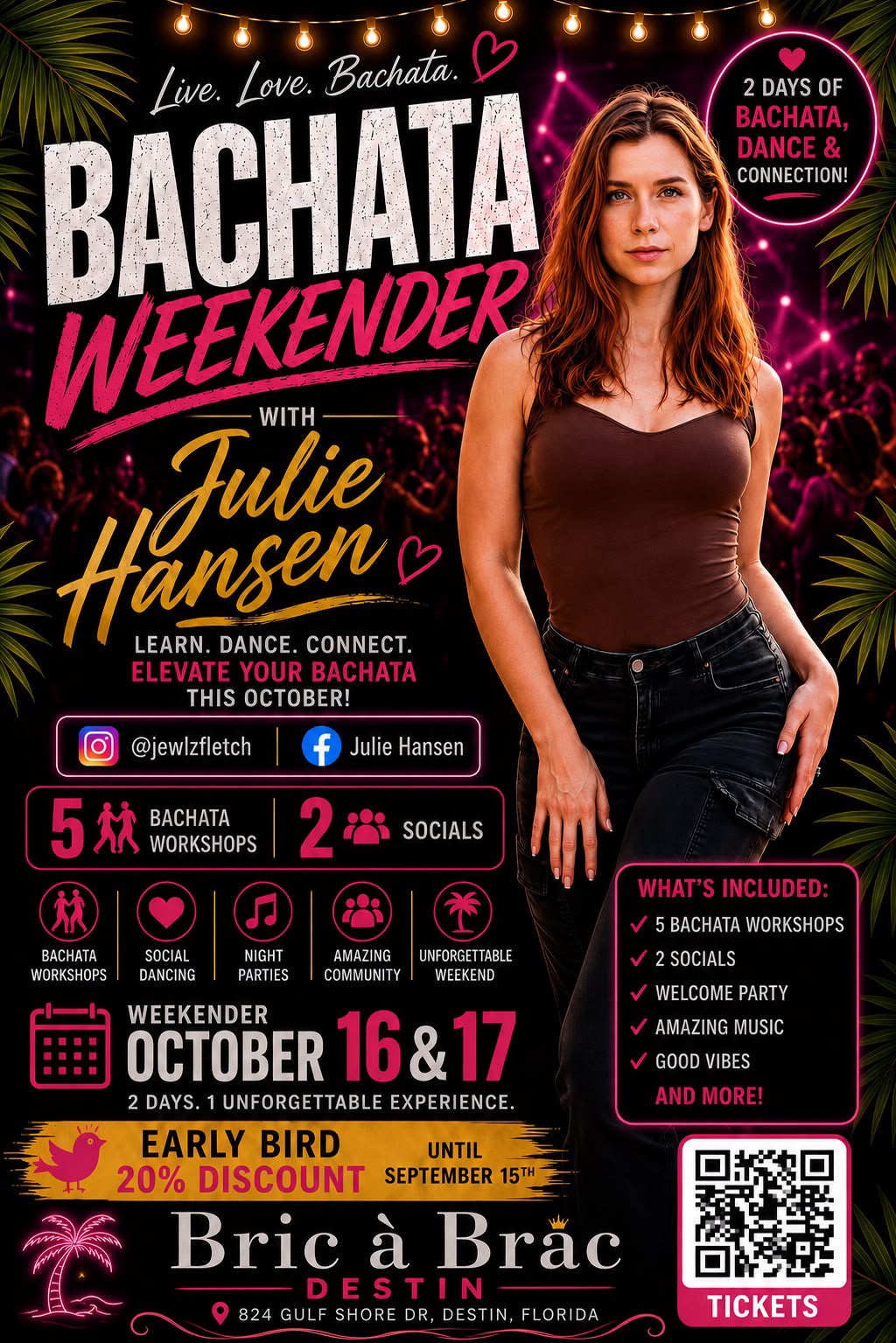 Bachata Weekender with Julie Hansen flyer
