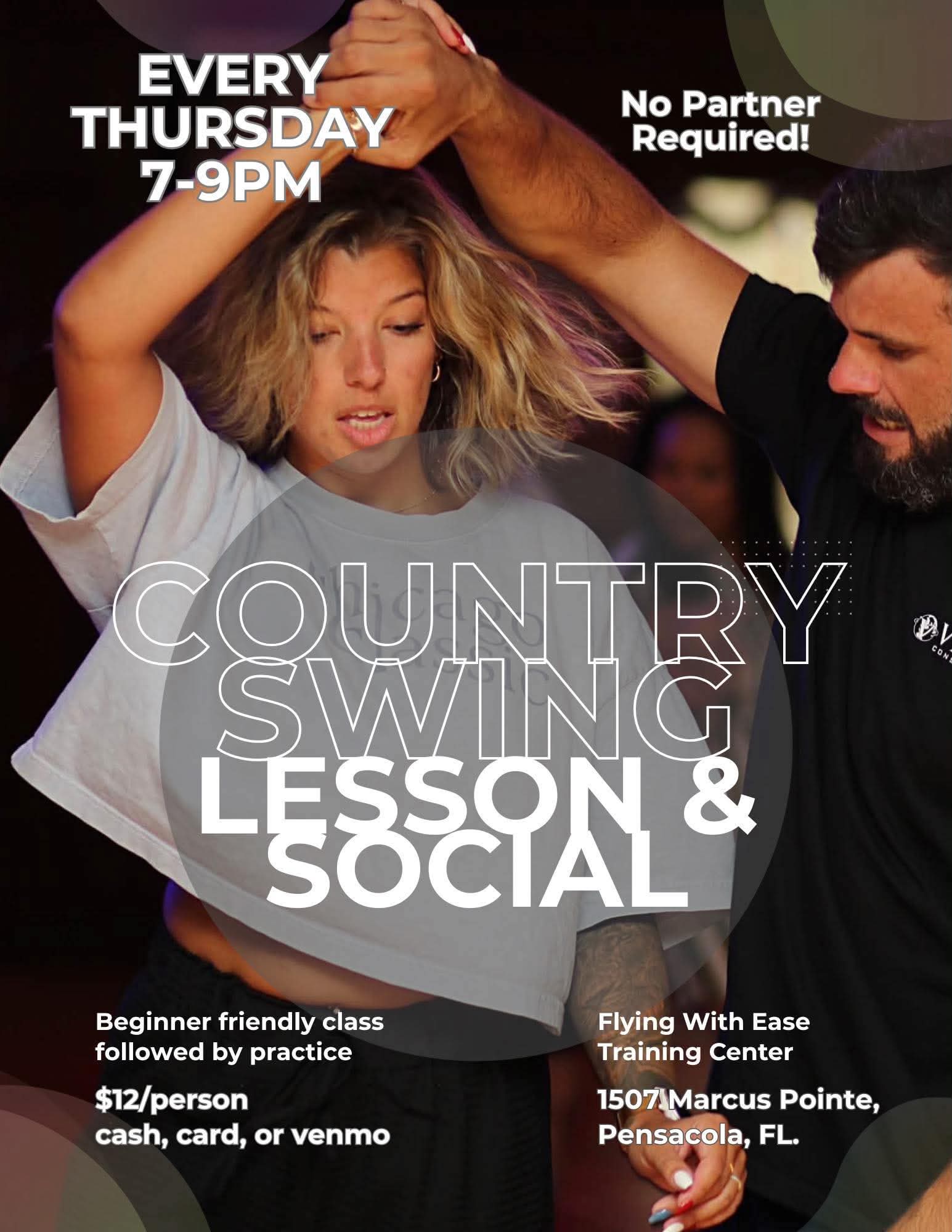 Country Swing Lesson & Social flyer